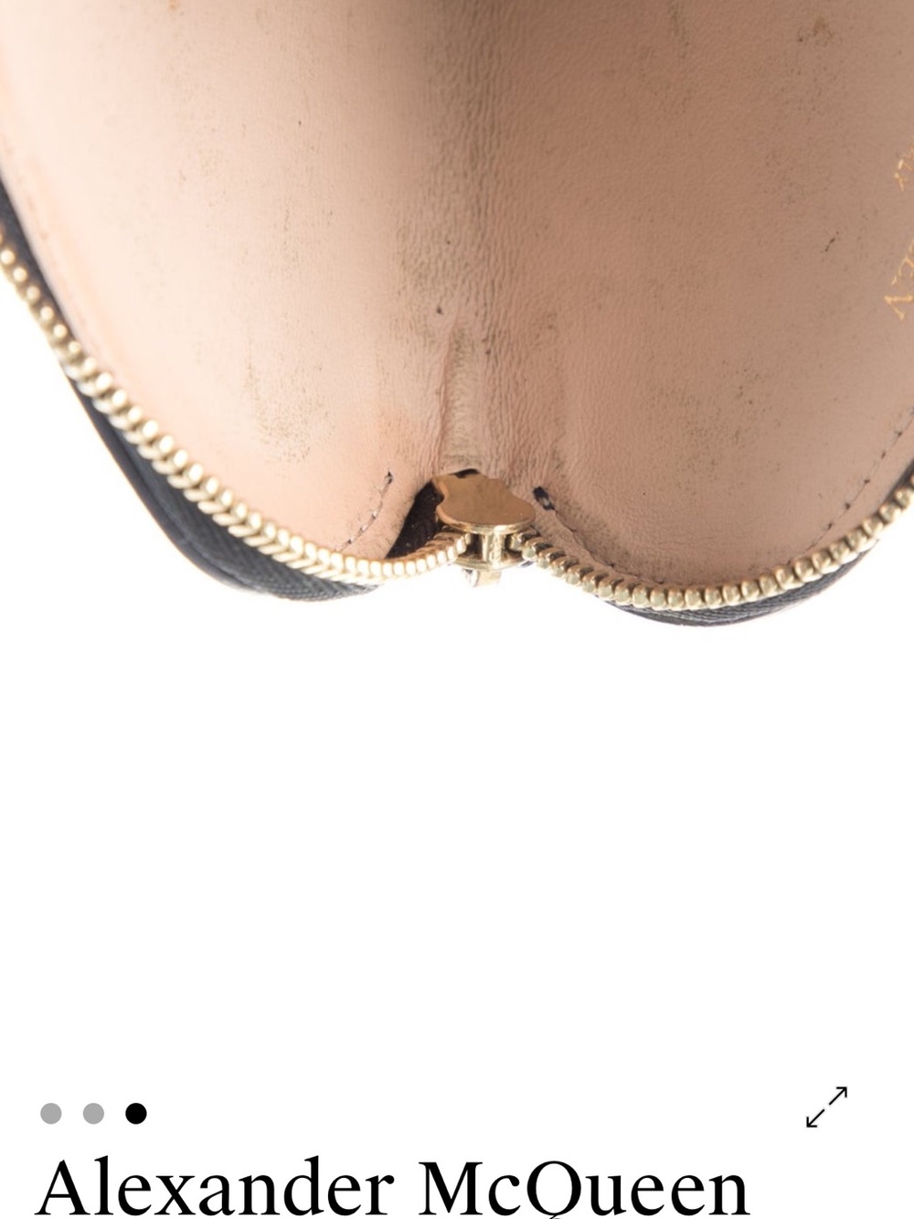 Alexander McQueen Zip Pouch with Chain - Blue/Black - Picture 3 of 7